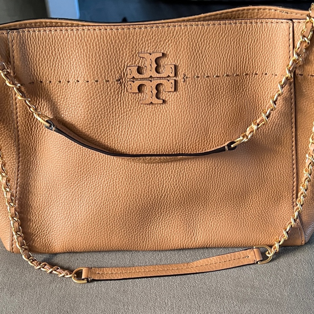 Tory Burch McGraw Chain Slouchy Leather Tote Bag